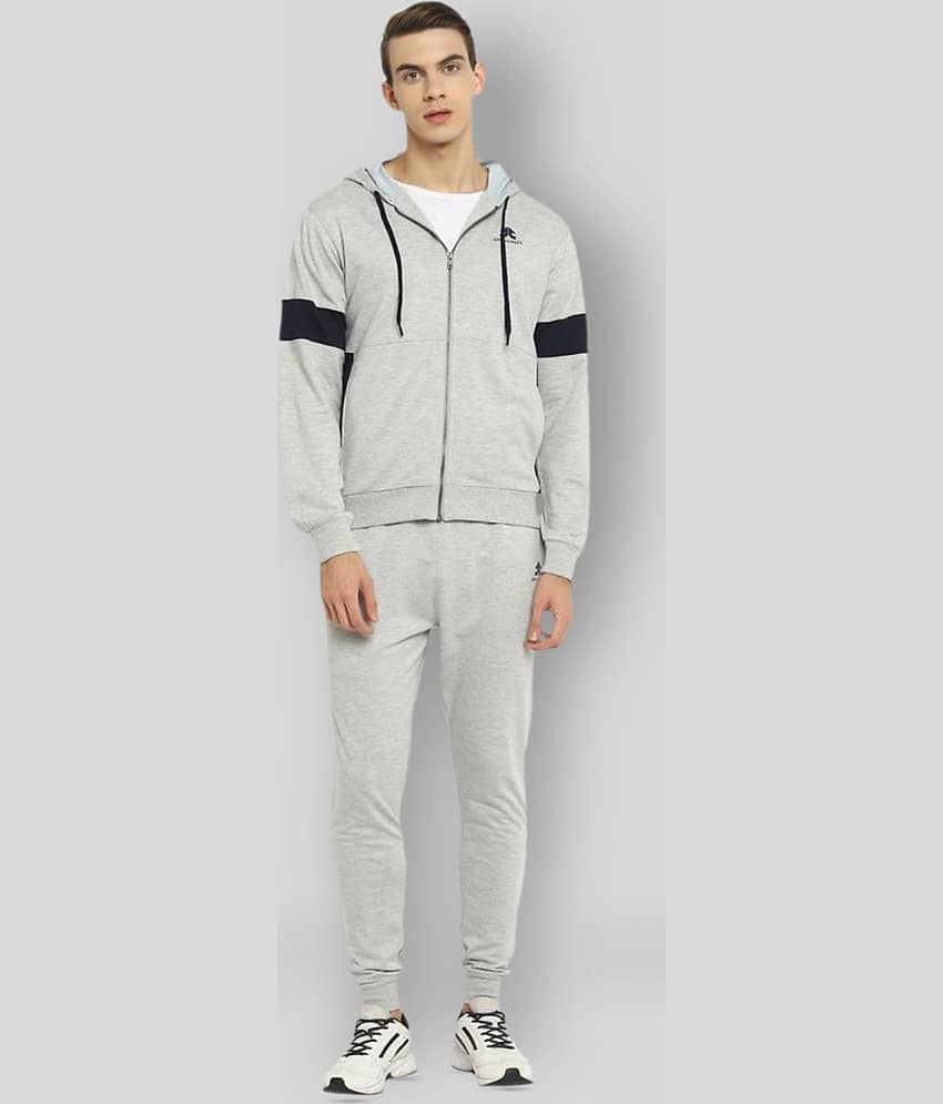 OFF LIMITS - Light Grey Cotton Blend Regular Fit Solid Men's Sports Tracksuit ( Pack of 1 )
