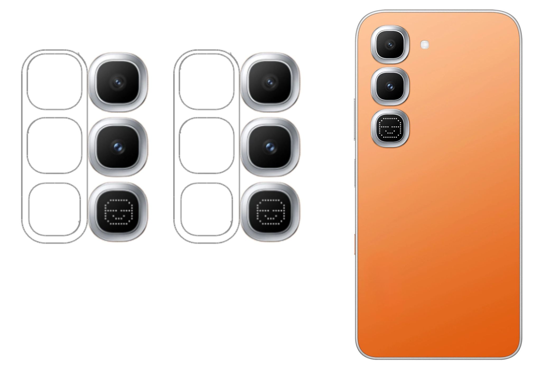ISAAK Back Camera Lens Protector compatible for Infinix Hot 70 Pro 5G (Pack of 2)
