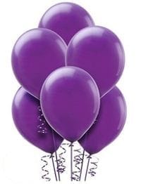 Purple Latex/Rubber Balloons - Helium Quality - 12 inches - 10PC