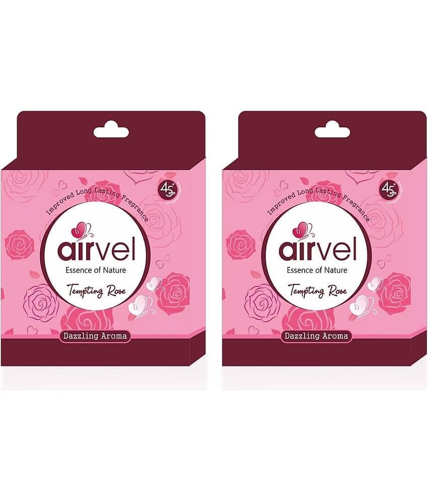 Airvel Bathroom Air Freshener Blocks Rose Fragrance for Home & Office Use 75g ( Pack of 2 )