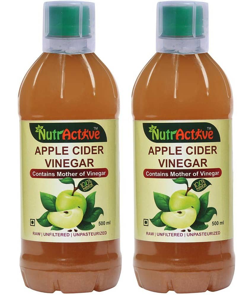 NutrActive Apple Cider Vinegar with Mother of Vinegar 1000 ml Unflavoured Pack of 2