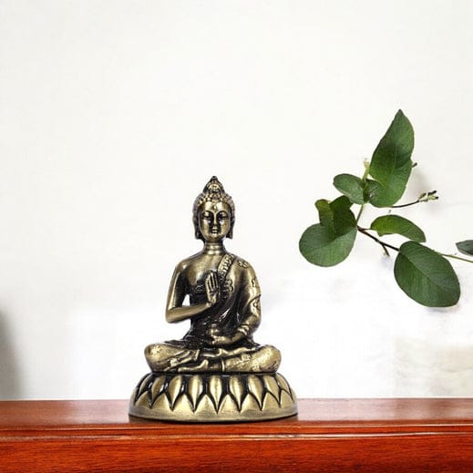 Decorative Brass Lord Buddha Idol for Home DcorAntique Finish