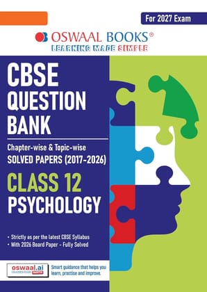 Oswaal CBSE Question Bank Chapterwise and Topicwise SOLVED PAPERS Class 12 Psychology For Exam 2027 Paperback – 3 April 2027