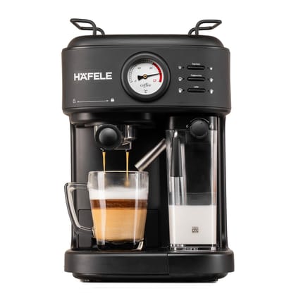 Hafele U-Kaffee Plus Coffee Machine, 15-Bar Pump Pressure, Single/Double Espresso, Cappuccino & Latte,Removable Milk Tank (500 ml), Thermoblock Technology, 1250W Hafele U-Kaffee Plus Coffee Machine, 15-Bar Pump Pressure, Single/Double Espresso, Cappuccin