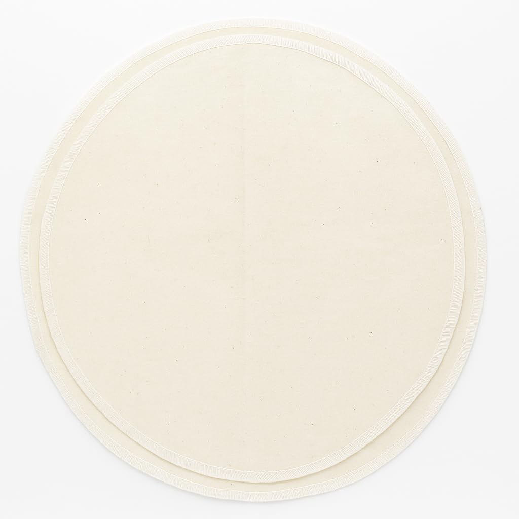 KARTHI7OCT STORE Idli Cloth for Steaming (4 Pieces) - 30 cm & 32.5 cm Diameter - Muslin/Gada Cloth Suitable for 5 and 7 Pit Idli Plates - Kolukattai (Modak) Thuni - Idiyappam Steam Cloths