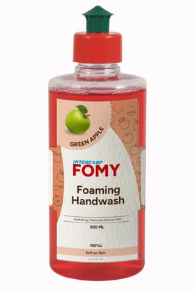 Intercorp Fomy Antibacterial Soft Refreshing Foaming Hand Wash Refill - 500ml (Green Apple)