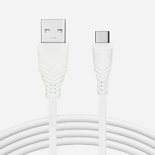 (Pack of 30) Digimate USB To Type C Cable With 5 AMP Output For Charging & Data Transfer (White, TPE, 1 Meter)