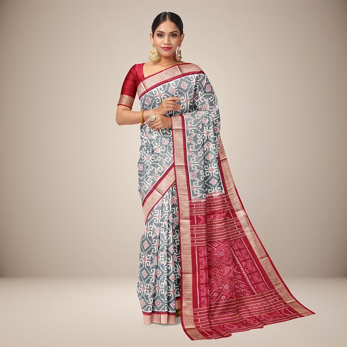 Pasapalli Design Sambalpuri Silk Saree