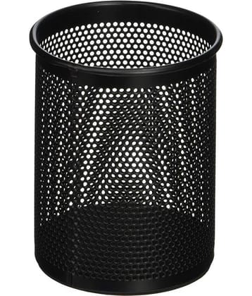 SHB Black : Easypag 1 Pcs 3.5 inch Round Mesh Cup Desk Pen Pencil Holder , Black
