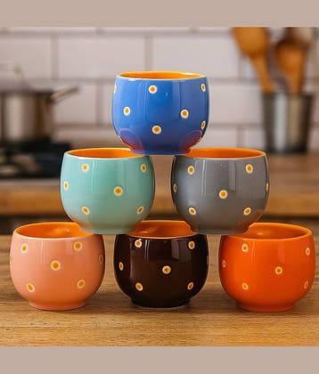 Love Unlimited Solid Bone China Tea Cup 150 ml ( Pack of 6 )