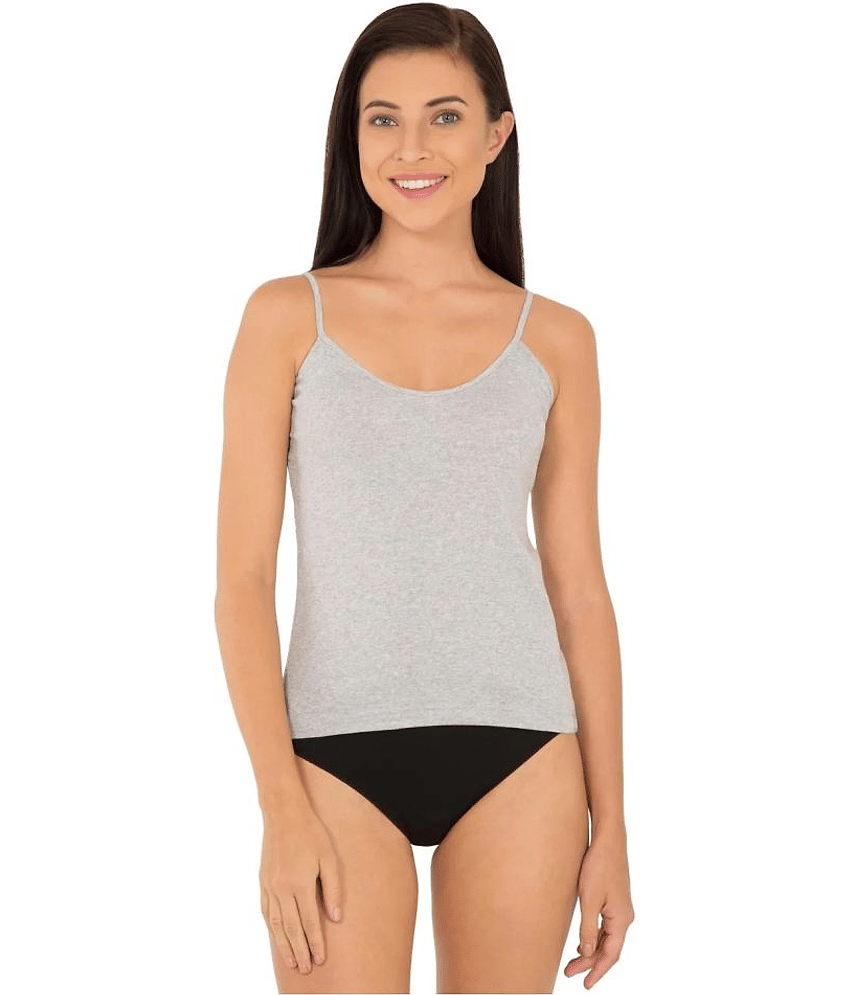 Jockey Cotton Lycra Spaghettis - Grey