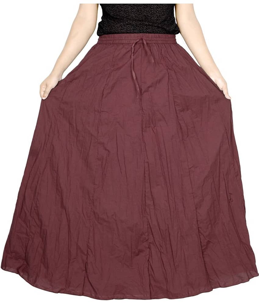 Sttoffa Cotton Broomstick Skirt - Brown