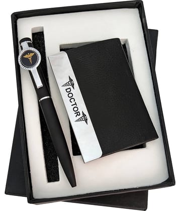 KK CROSI Doctor Pen with Credit-Card Holder Gifting for Doctors Office Set