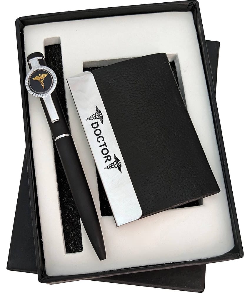 KK CROSI Doctor Pen with Credit-Card Holder Gifting for Doctors Office Set