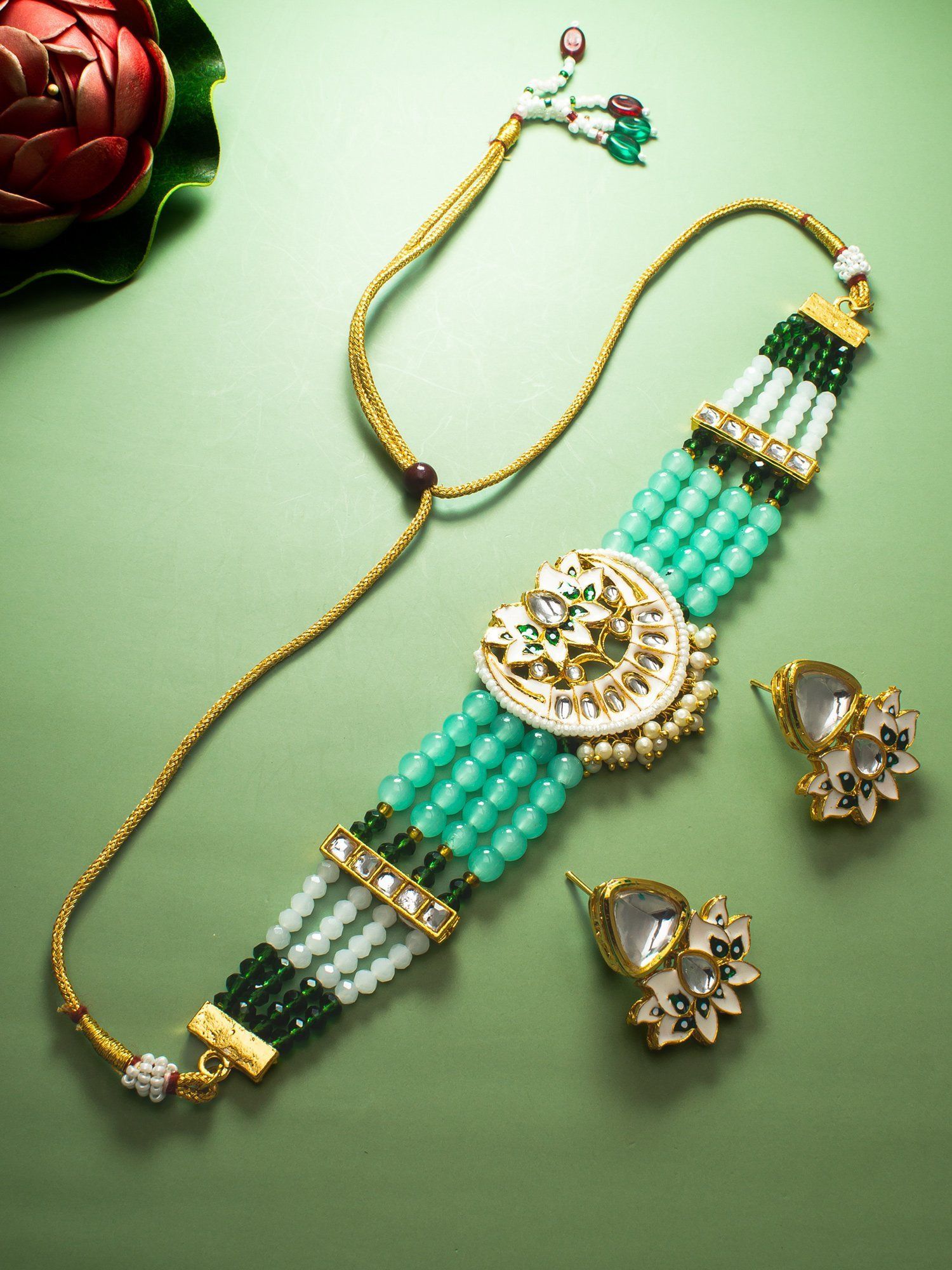 Morison Luxurious Gold Necklace and Earrings A Timeless Treasure