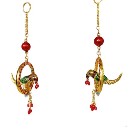 DreamKraft Colorful Metal Parrot Statue for Door Hanging, Wind Chime Pair of Parrot Hanging Statue/Garden, Home, Office Decor, Animal Showpiece - Set of 2 (Multicolor, 22.5 x 7 x 22 cm) DreamKraft Colorful Metal Parrot Statue for Door Hanging, Wind Chime Pair of Parrot Hanging Statue/Garden, Home, Office Decor, Animal Showpiece - Set of 2 (Multicolor, 22.5 x 7 x 22 cm)