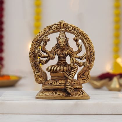 Handcrafted Brass Varaha Avatar God Idol | Vastu Decor, Height : 5 Inch (BSMAS1328 D)