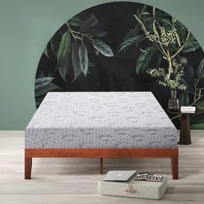 SLEEPSPA Nirvana Bamboo Fabric with HerbFRESH Technology 7 Zone 4 Inch Double Size Mattress | 11 Years Warranty | Medium Soft | Natural Pure Latex Foam Mattress (72x48x4,Double Size Mattress, White)