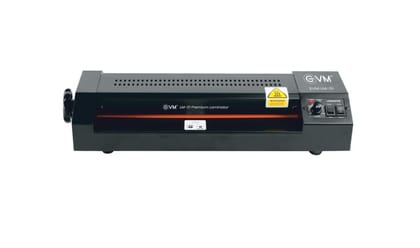 EVM LM-01 Laminator/Lamination Machine, Adjustable Temperature, Over-Thin Design with 4 Rollers, for Office and Home, 1 Year Warranty (EVM-LM-01) Black