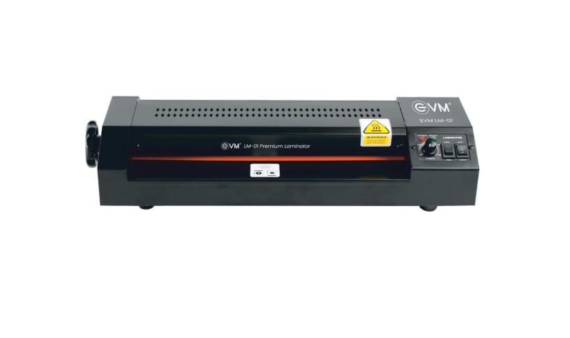 EVM LM-01 Laminator/Lamination Machine, Adjustable Temperature, Over-Thin Design with 4 Rollers, for Office and Home, 1 Year Warranty (EVM-LM-01) Black