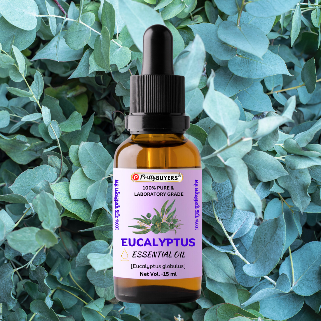 Pretty Buyers Eucalyptus Essential Oil, 100% Pure & Laboratory Grade, 15ml
