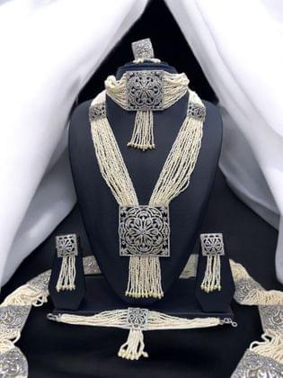 Belt Set With CZ Stones and Pearls - Signature Collection By Amit Chauhan And Sons