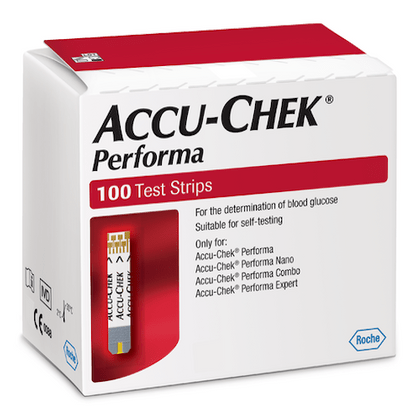 Accu-Chek Performa 100 Test Strips for Blood Glucose Monitoring