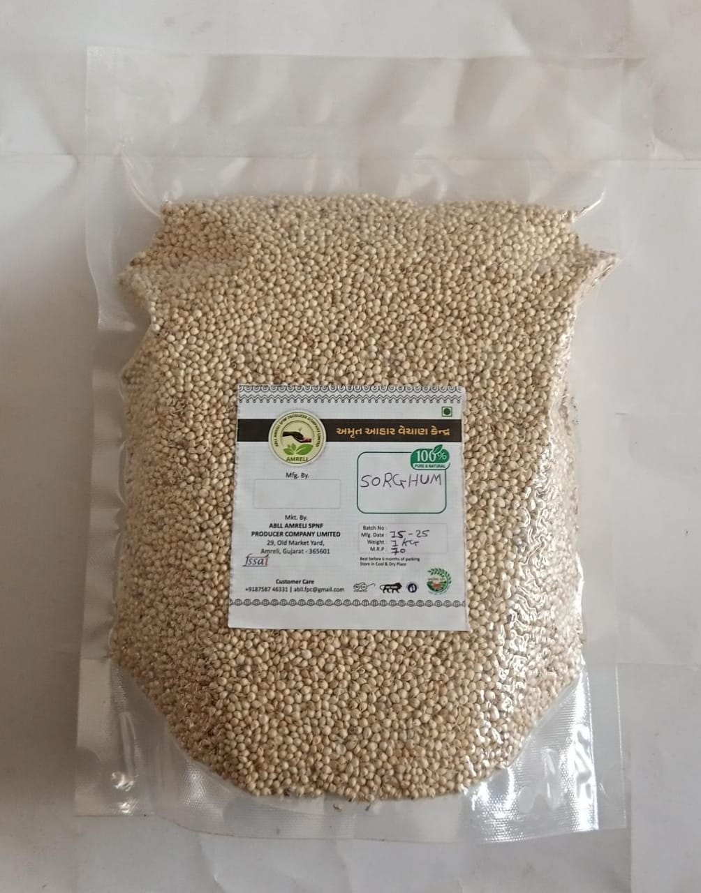 "Amrut Aahar Sorghum - 100% Pure and Natural