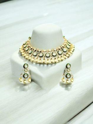 Vrinda Choker Set - The Royal Bride By Dia Art Jewels