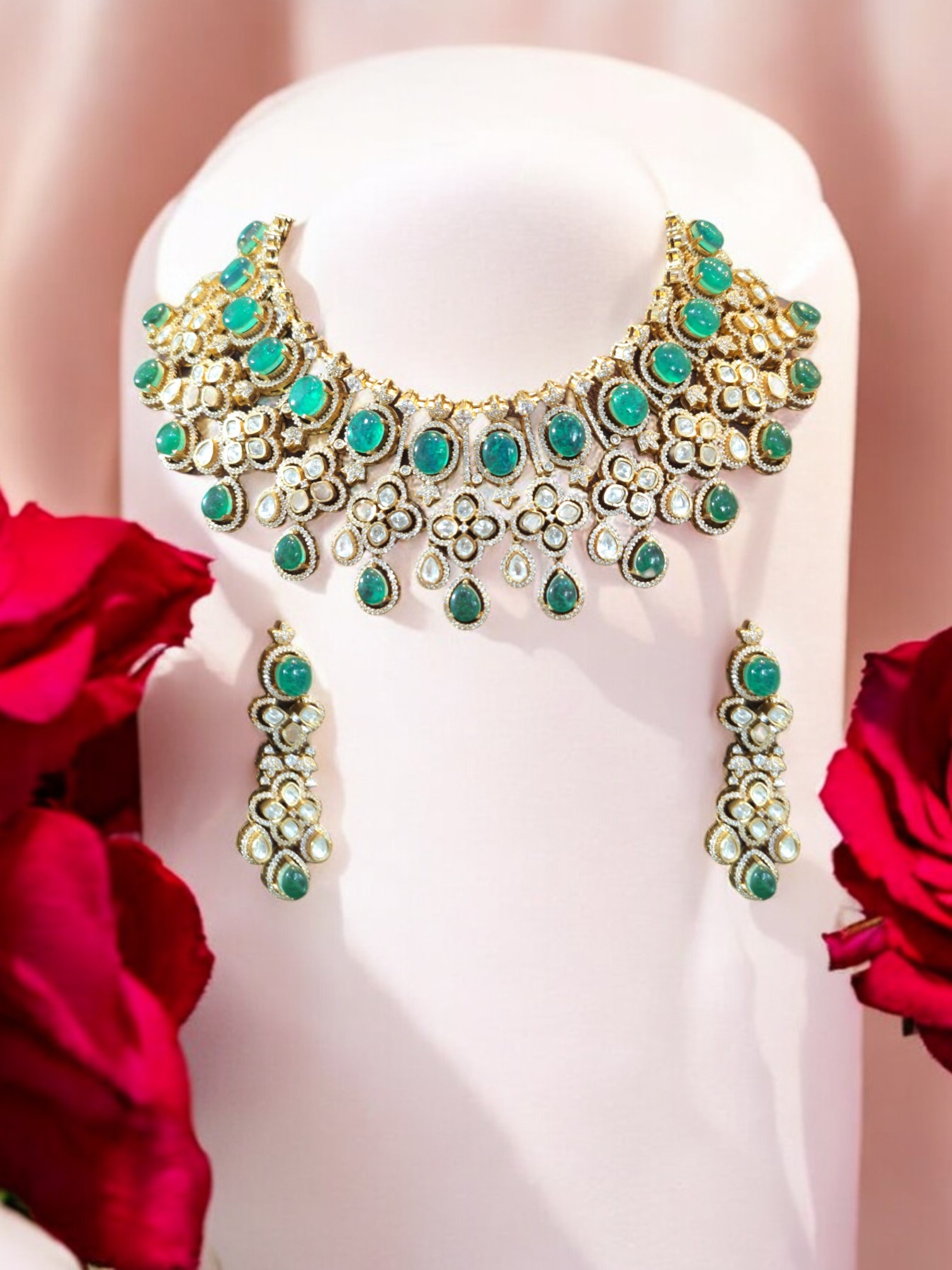 Lumina Choker Set - The Royal Bride By Dia Art Jewels