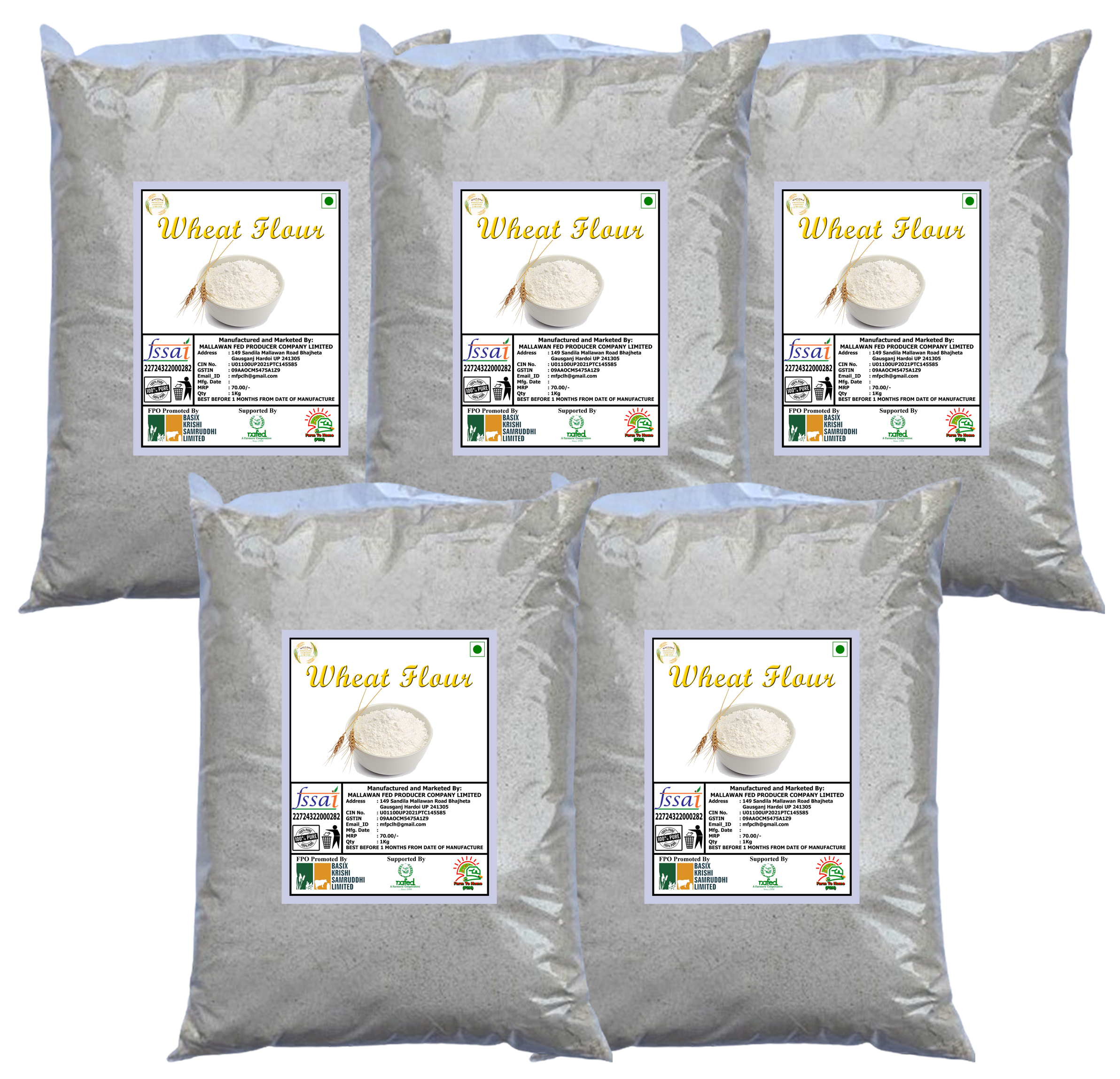 5 Kg Whole Wheat Flour | 100% Pure | Atta | Chakki Fresh | No Preservatives | Good for Health | Best Quality | Buy Online