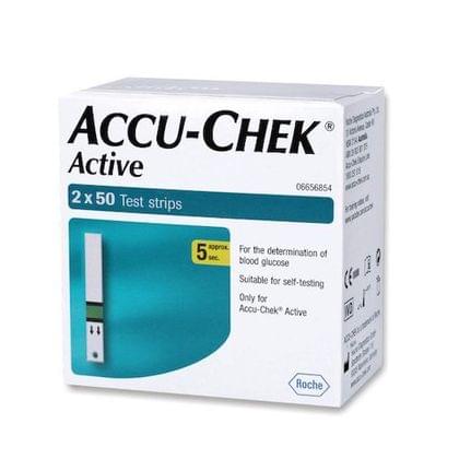 Accu-Chek Active Blood Glucose Test Strips, 2 x 50 Count"