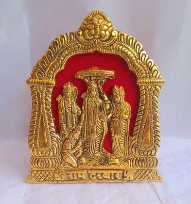 Handmade Lord Ram Darbar Murti | Rama Sita Lakshman Hanuman Statue | Ram Parivar Murti for Home Temple Blessing, Happiness, Health, Wealth | Size 5.5 Inch Handmade Lord Ram Darbar Murti | Rama Sita Lakshman Hanuman Statue | Ram Parivar Murti for Home Temple Blessing, Happiness, Health, Wealth | Size 5.5 Inch