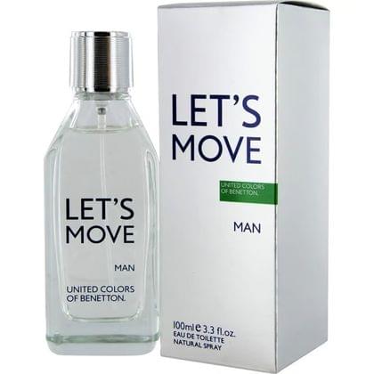 United Colors of Benetton Let's Move Eau de Toilette for Men, 100ml – Fresh & Energizing Citrus Fragrance
