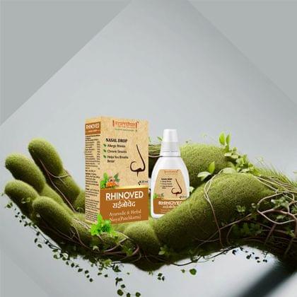 Rhinoved Ayurvedic Nasal Drops for Allergies and Sinusitis - 20ml