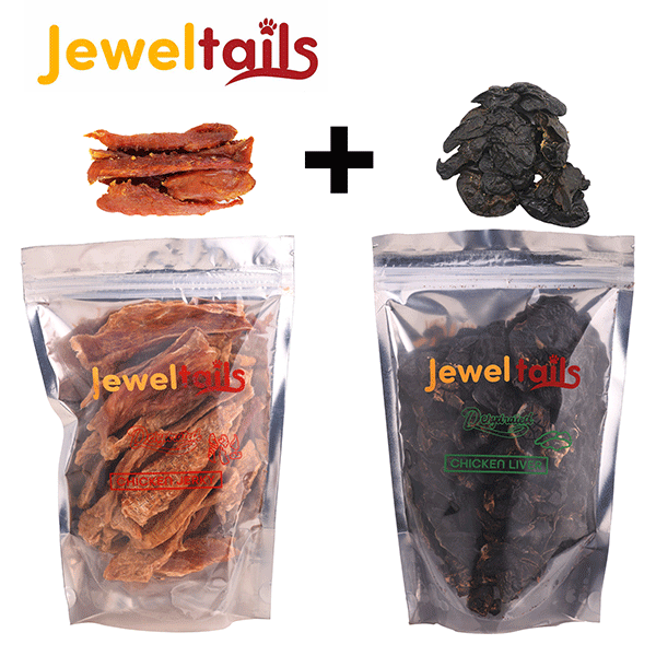 Combo Dehyderated Chicken Jerky(250G) + Dehyderated Chicken Liver(250g)