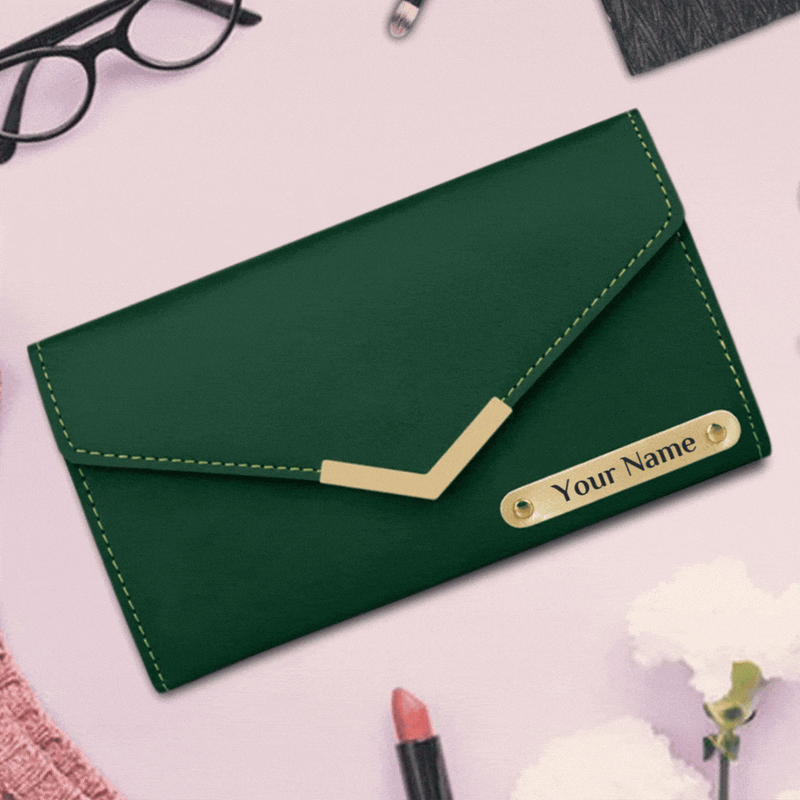 Personalized Gifts : Elegant Ladies Wallet with Custom Name