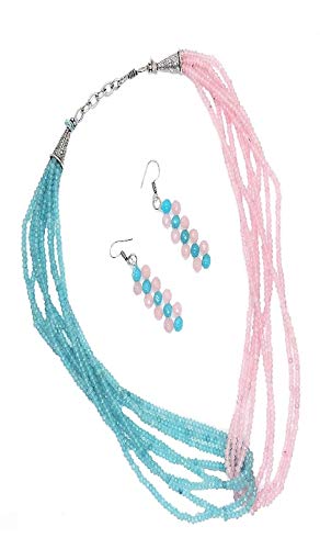 AV Fashion India - Semi Preciouse Onyx Gemstone Beads Necklace Set for Girl and Women Fashion Jewellery (AVB81)