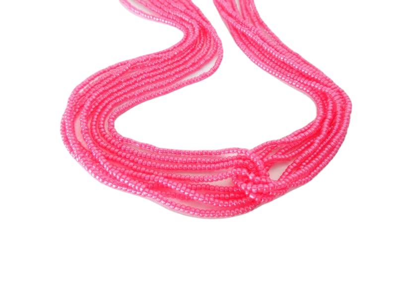 A V FASHION - Pink Colour necklace, seed bead necklace, beaded necklace, bridesmaid necklace, boho necklace,multistrand necklace,wholesale boho,for her